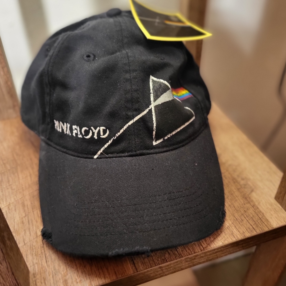 NWT Vintage Pink Floyd Dark Side Of The Moon Adjustable Hat Cap distressed